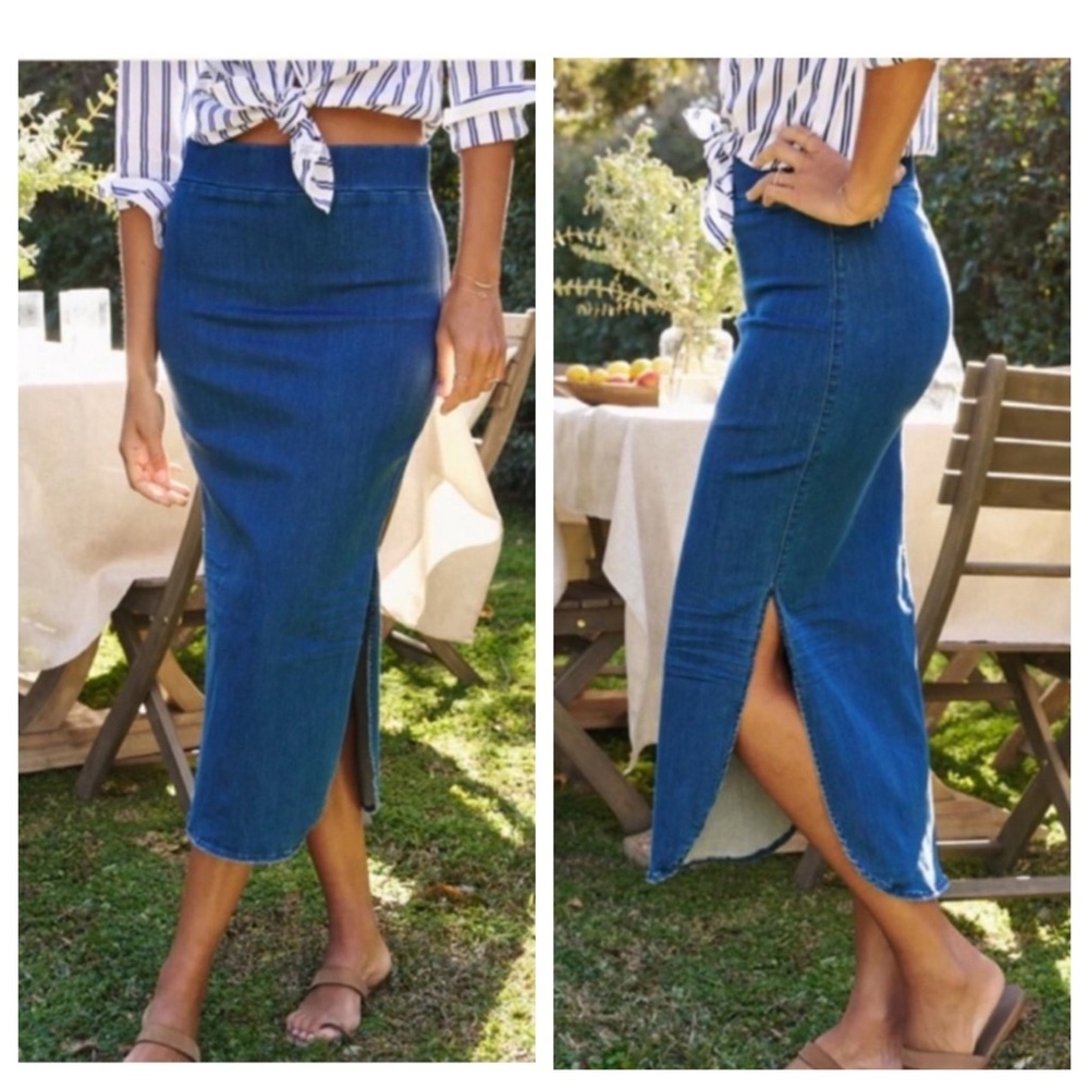 FRANK & EILEEN Donegal Unforgettable Skirt
Italian Performance Denim